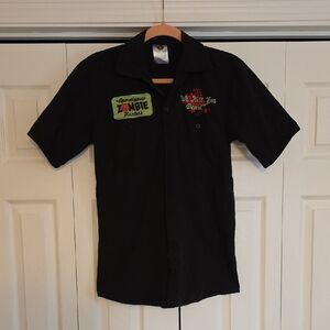 Spirit Black Casual Button Down Shirt